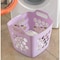 Basicwise Flexible Plastic Carry Laundry Basket Holder Square Storage Hamper w/Side Handles, Purple Set of 3 QI003857.PUR.3 - alternate 3